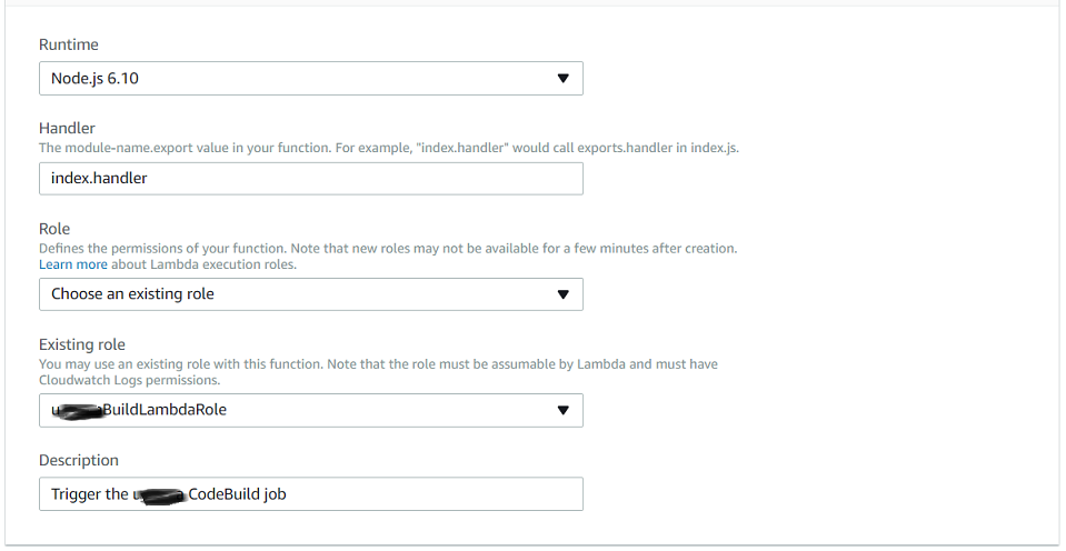Lambda Configuration