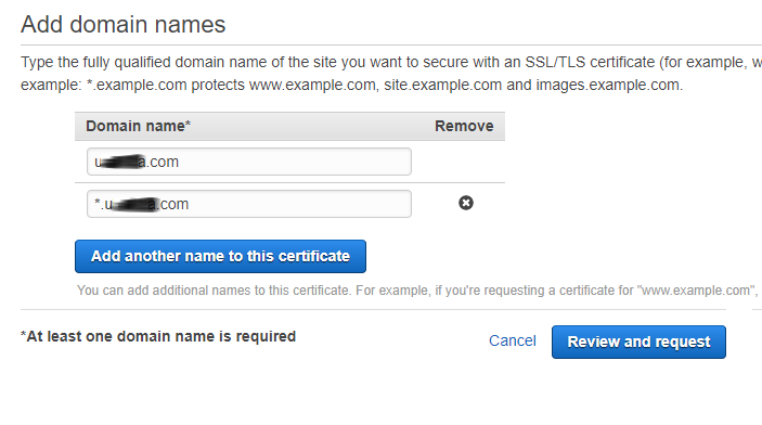 Request the certificates